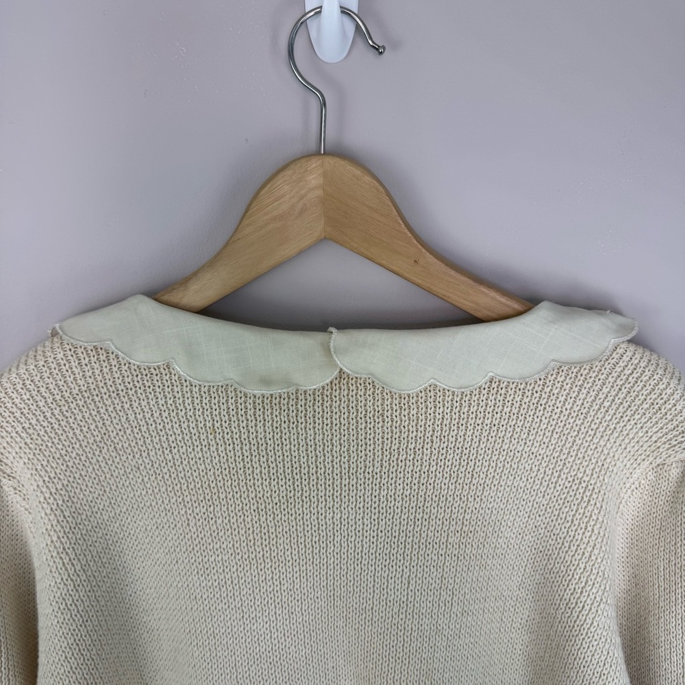Sweater Loft New York Vintage Ugly Christmas Sweater 1980s Peter Pan Collar M - Picture 13 of 14